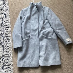 Wilfred The Cacoon Coat New-Virgin Wool, Size L, Heather Light Grey